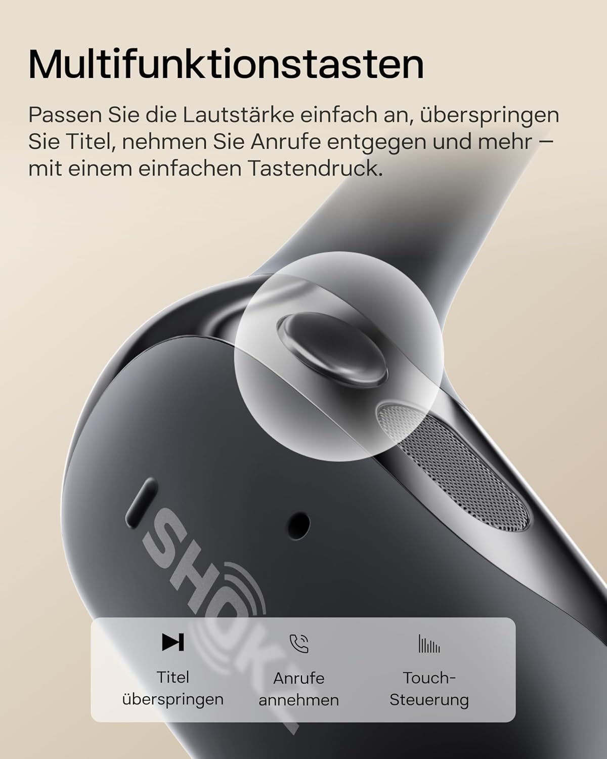 OpenFit 2 Open-Ear Bluetooth-Kopfhörer, Typ-C-Laden Schwarz