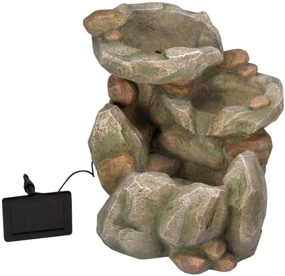 Solarbetriebener Felseffekt-Brunnen, Rock Fall Brunnen