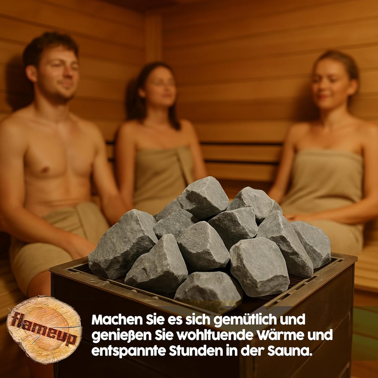 Saunasteine Set, vorgewaschen, 20 kg, 50-80 mm
