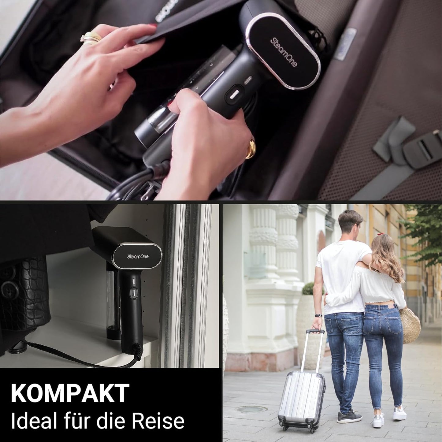 Dampfglätter mit Abschaltautomatik, Liter 150ml / Schwarz