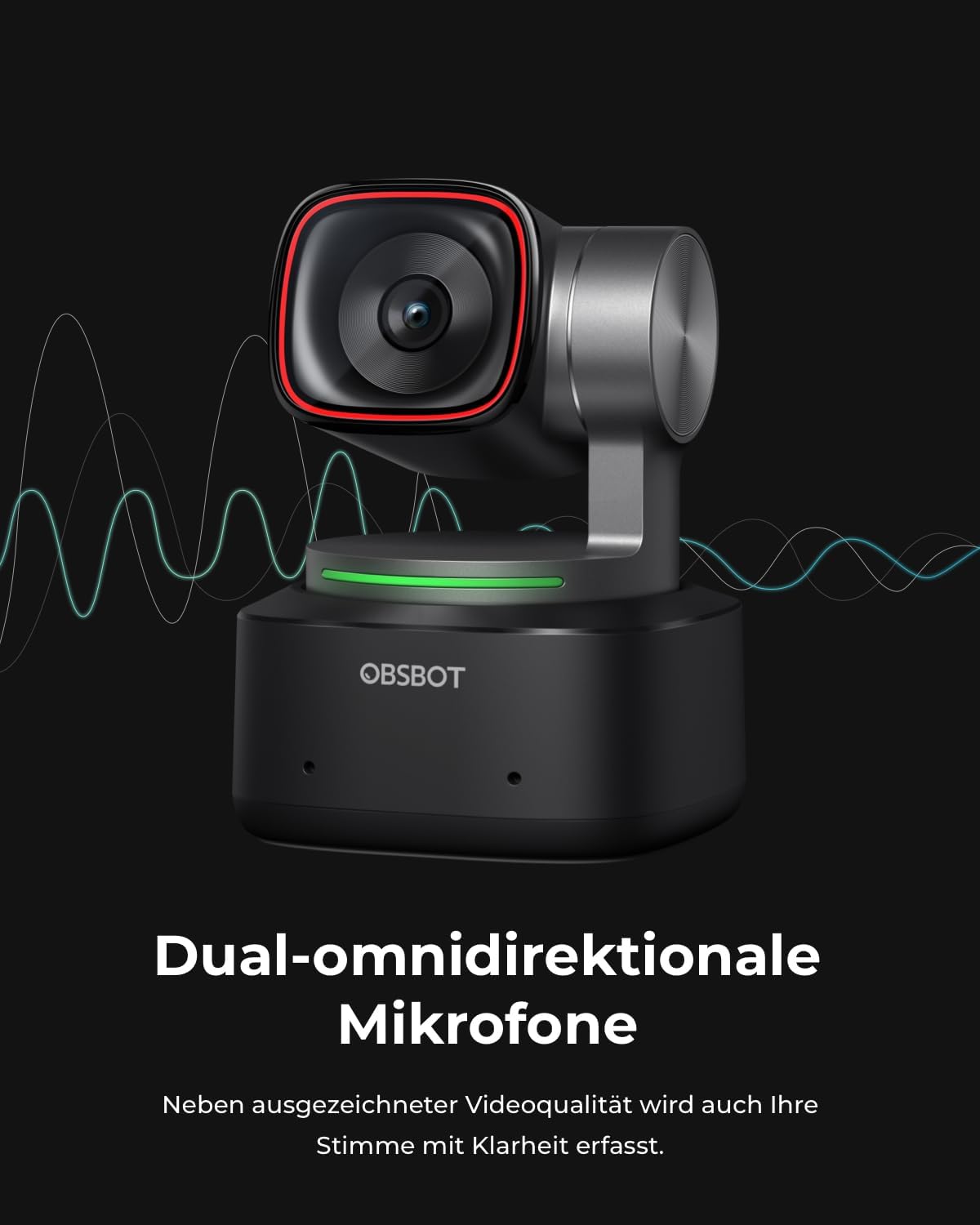 PTZ 4K Webcam mit KI-Tracking und Sprachsteuerung