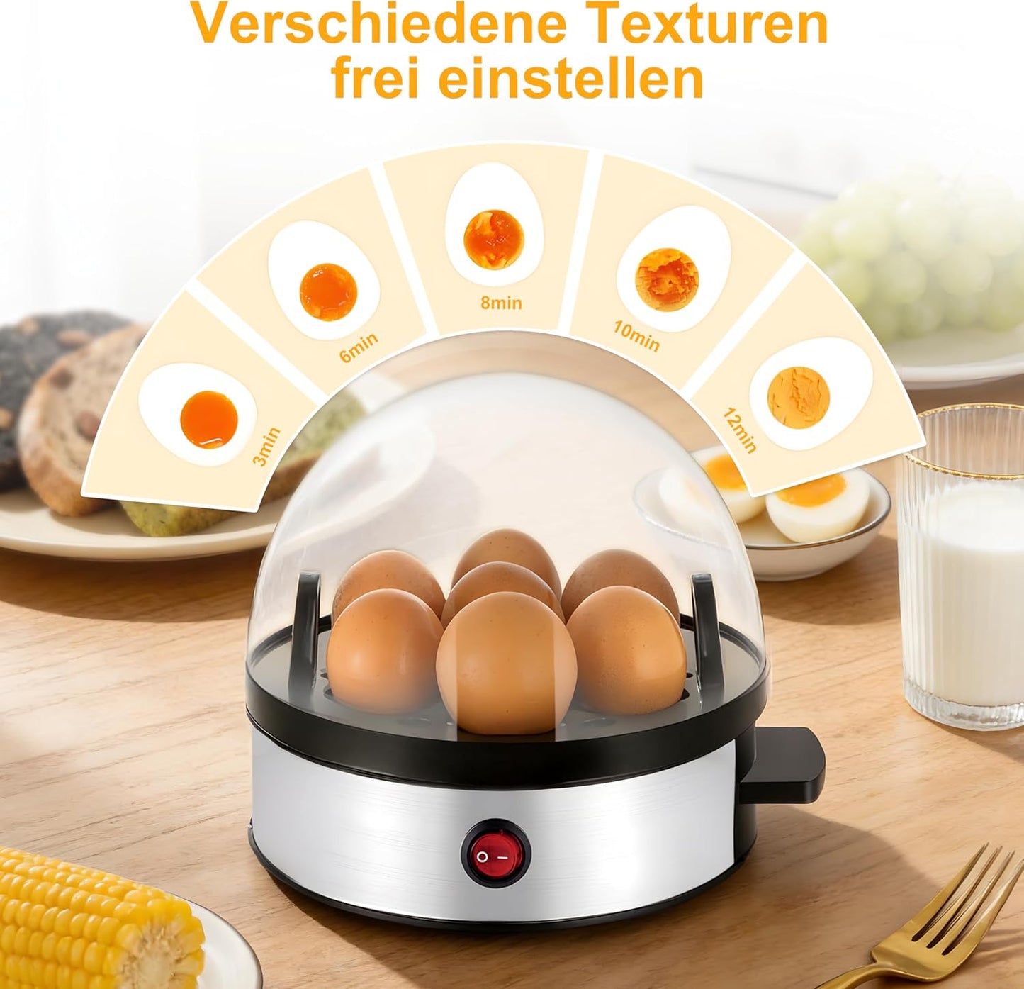 Eierkocher mit Warmhaltefunktion