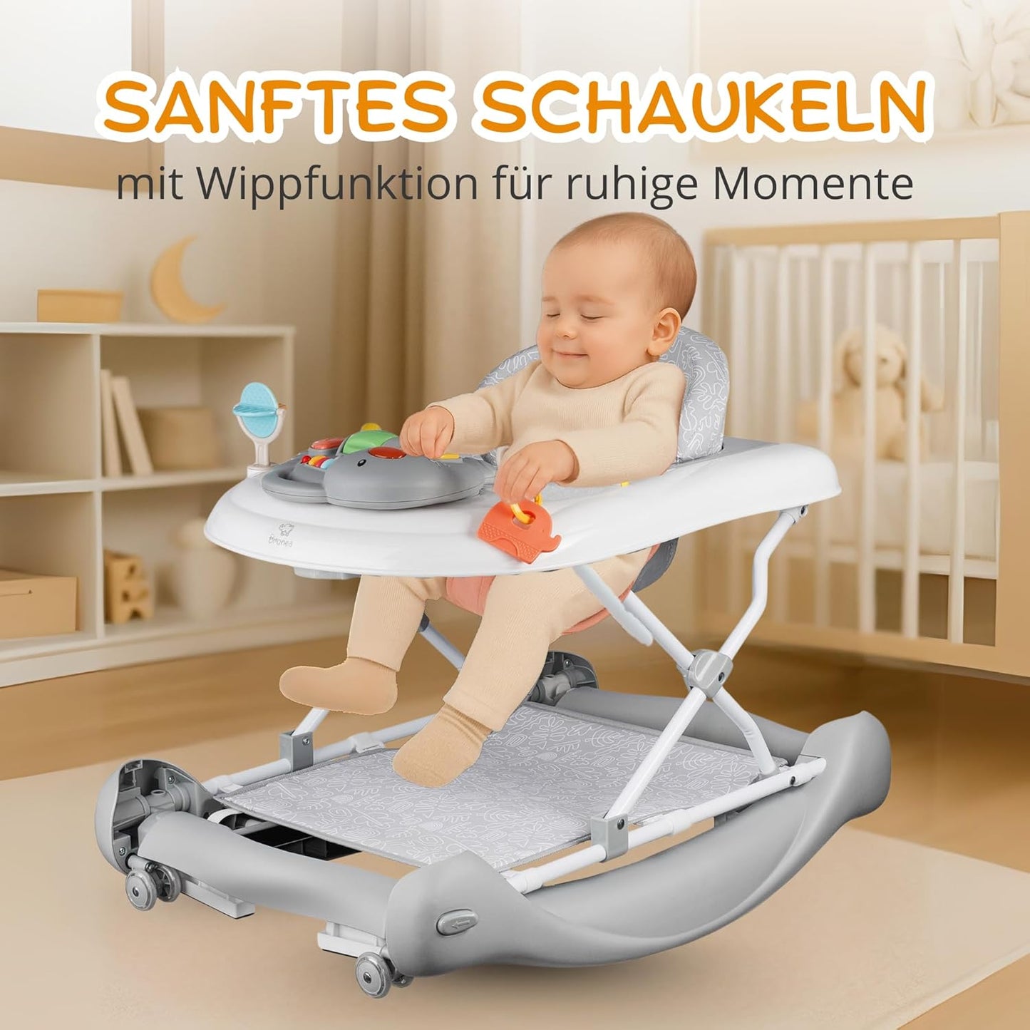 5-in-1 Babywalker, Grau