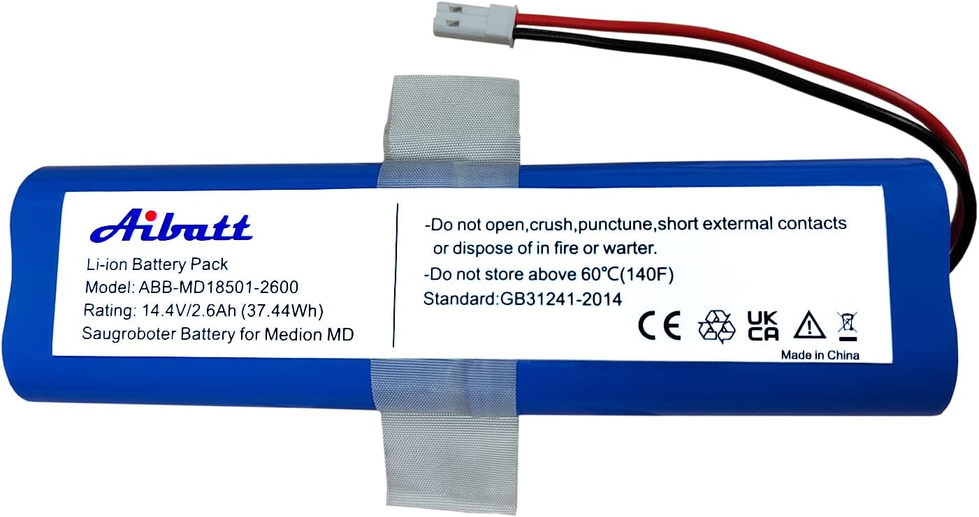 Ersatzakku für Medion Staubsauger, 14.4V 2600mAh