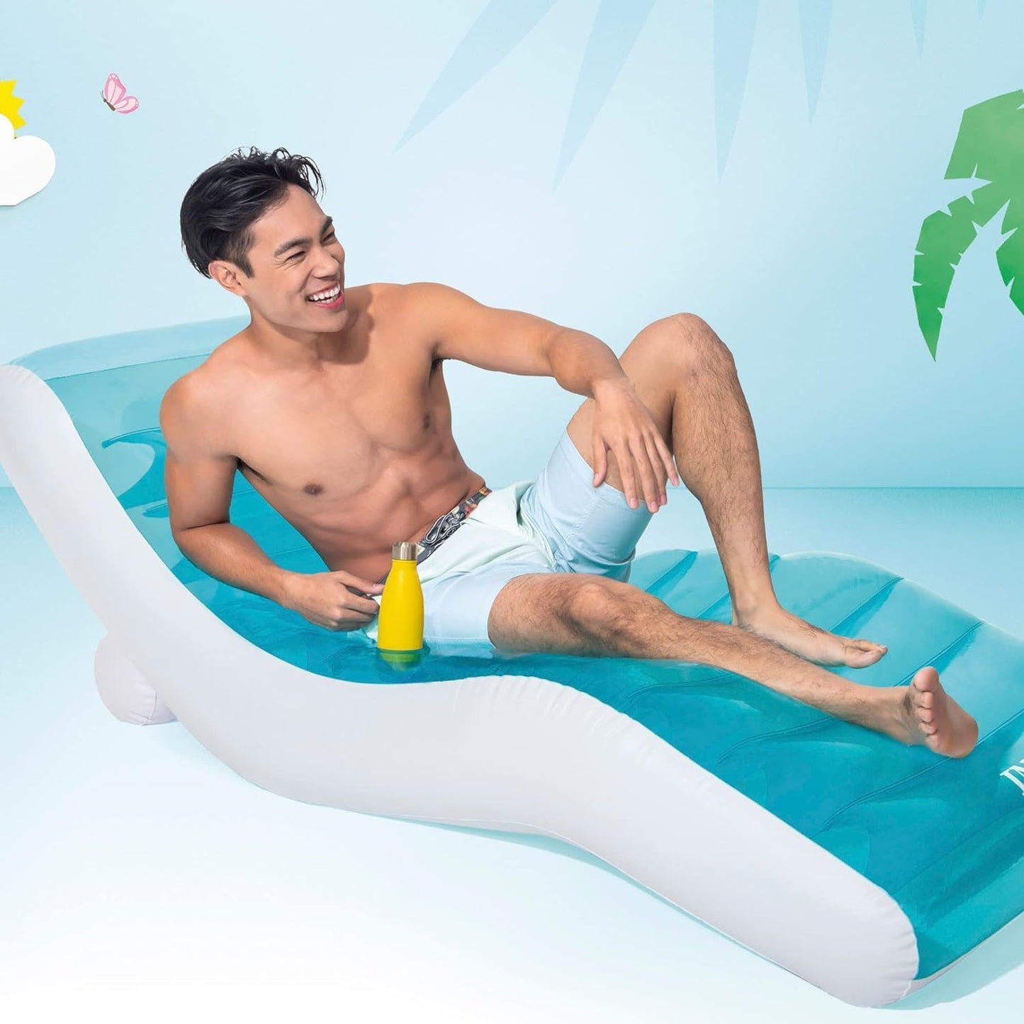 Splash Lounge Aufblasbarer Pool-Schwimmer mit Getränkehalter