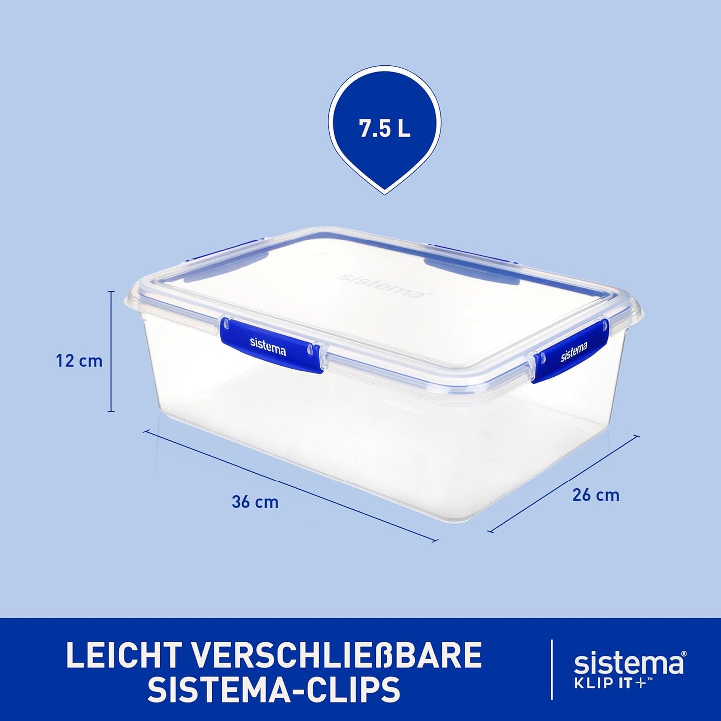 KLIP IT PLUS Frischhaltedose, 7,5 l