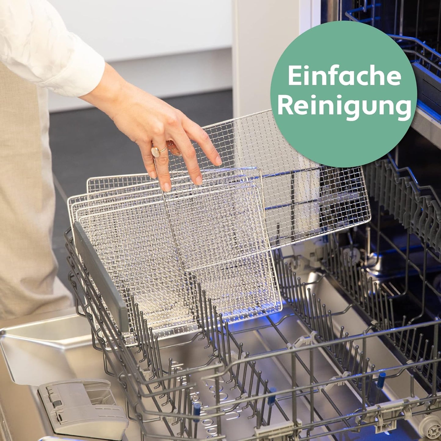 Dörrautomat mit 6 Edelstahlgitter und Timer-Funktion, 6 Layer S Silber