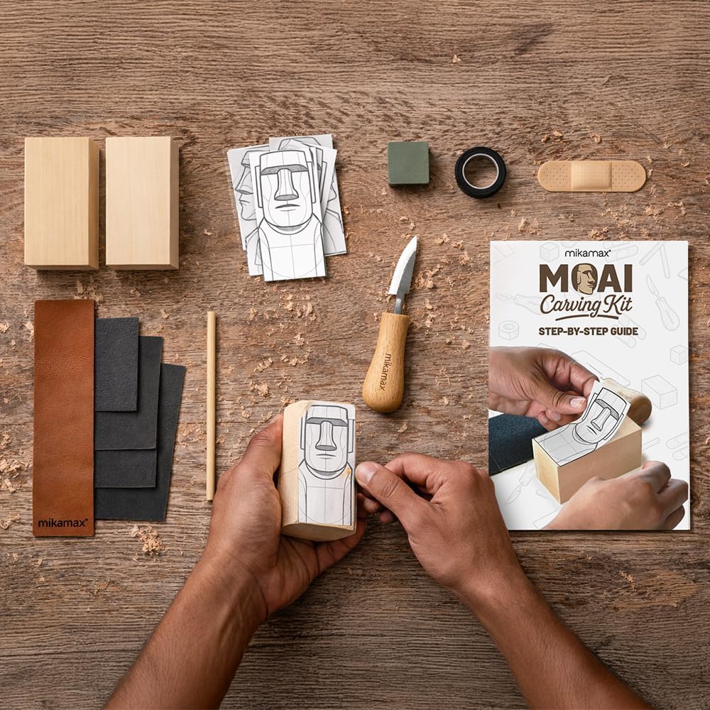 Moai Wood Carving Kit
