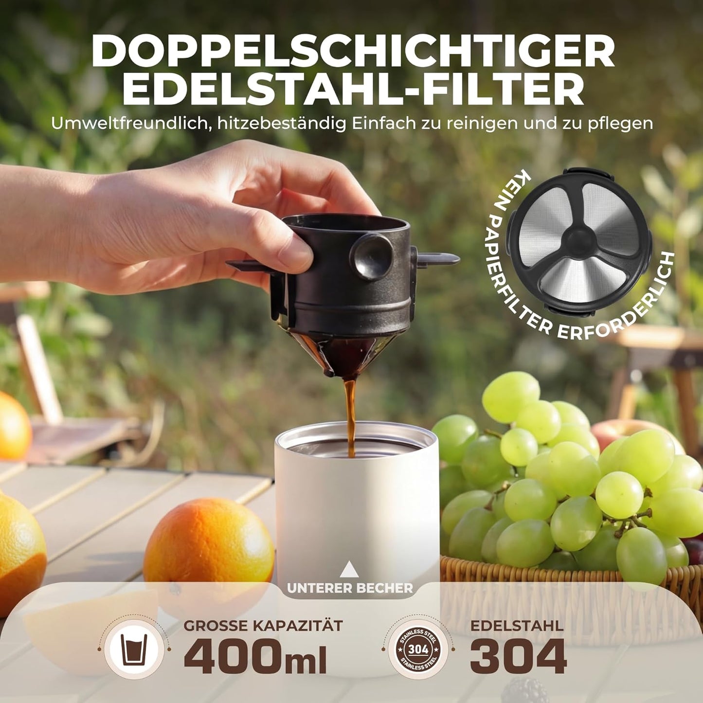 Elektrische Kaffeemühle, Weiss