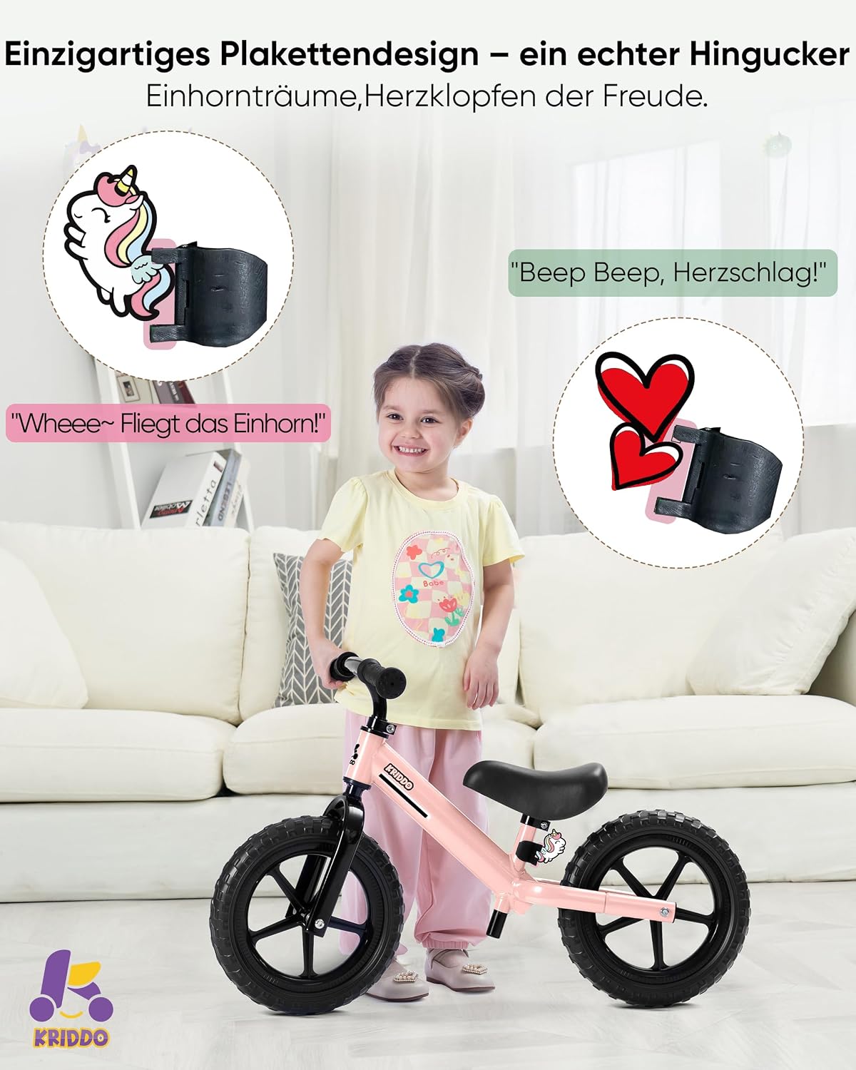 Laufrad für Kinder, Rosa