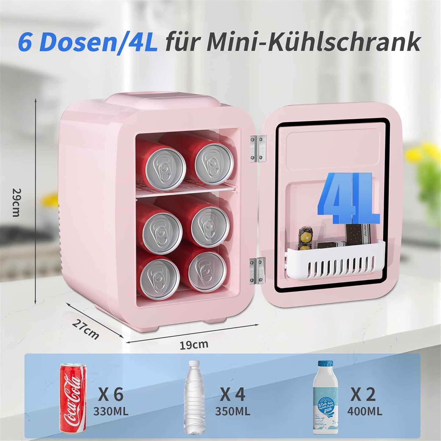 Mini-Kühlschrank, Rosa