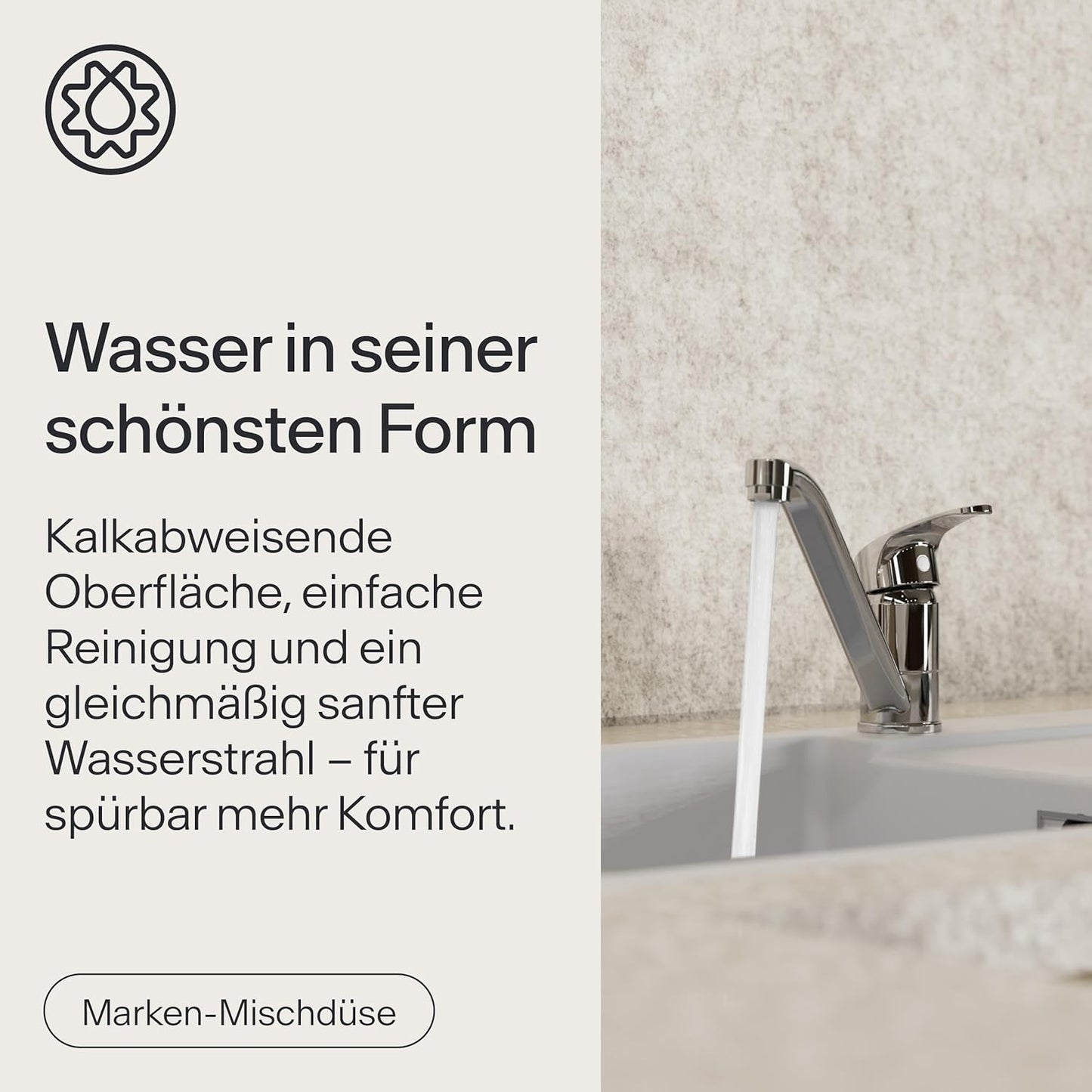 Küchenarmatur WK8 mit Einhebelmischer, Chrom Hebel