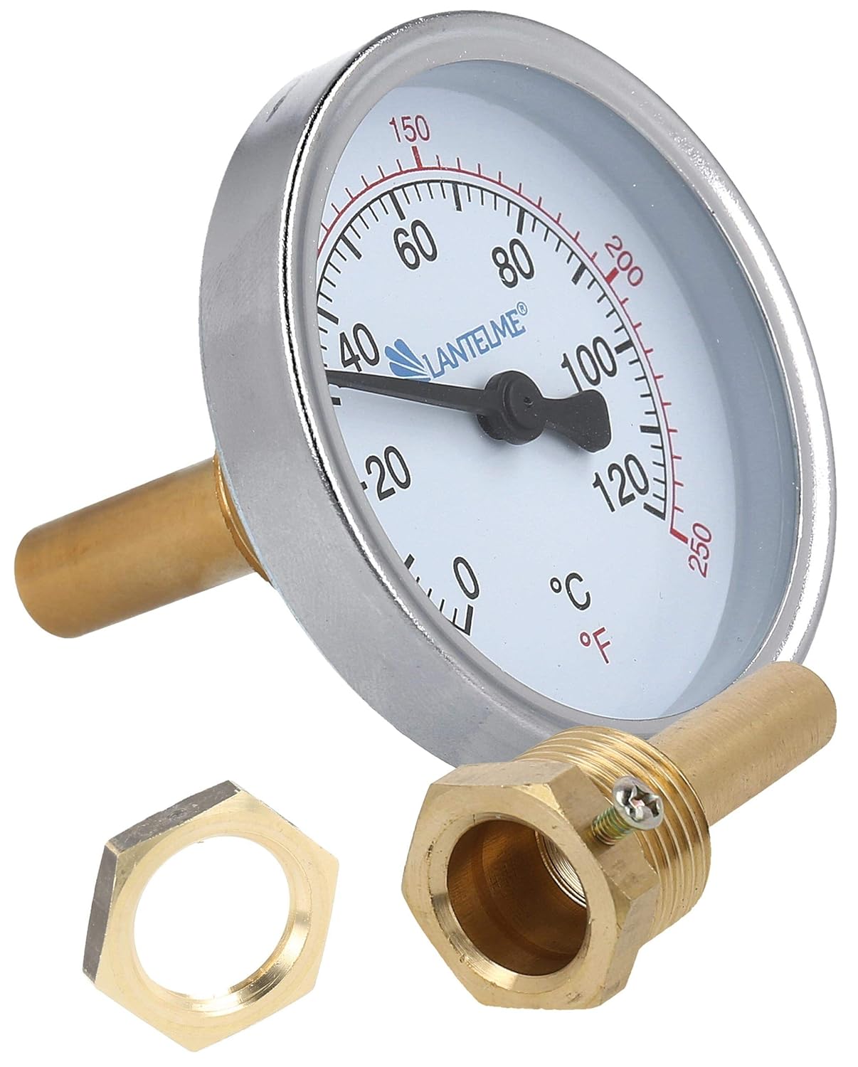 Räucherthermometer mit Messingmutter, 5cm