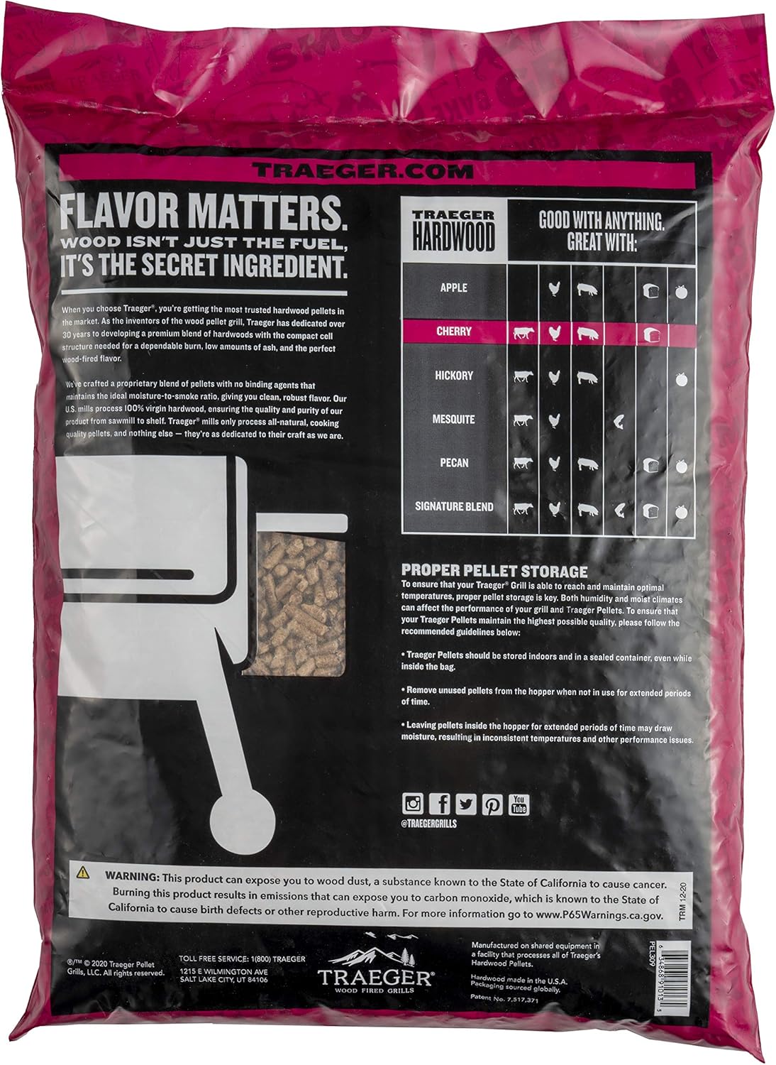 Kirschbaum-Pellets zum Räuchern, 9 kg, Kirschbaum Pellets