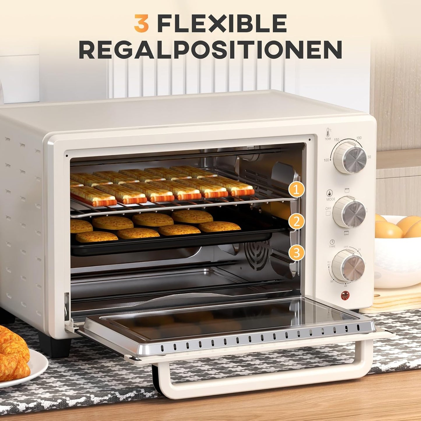 Minibackofen, Cremeweiss