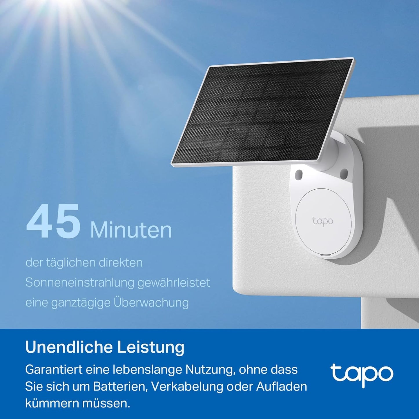C410 Solar Überwachungskamera mit Akku und Nachtsicht, Solar Aussenkamera Akku