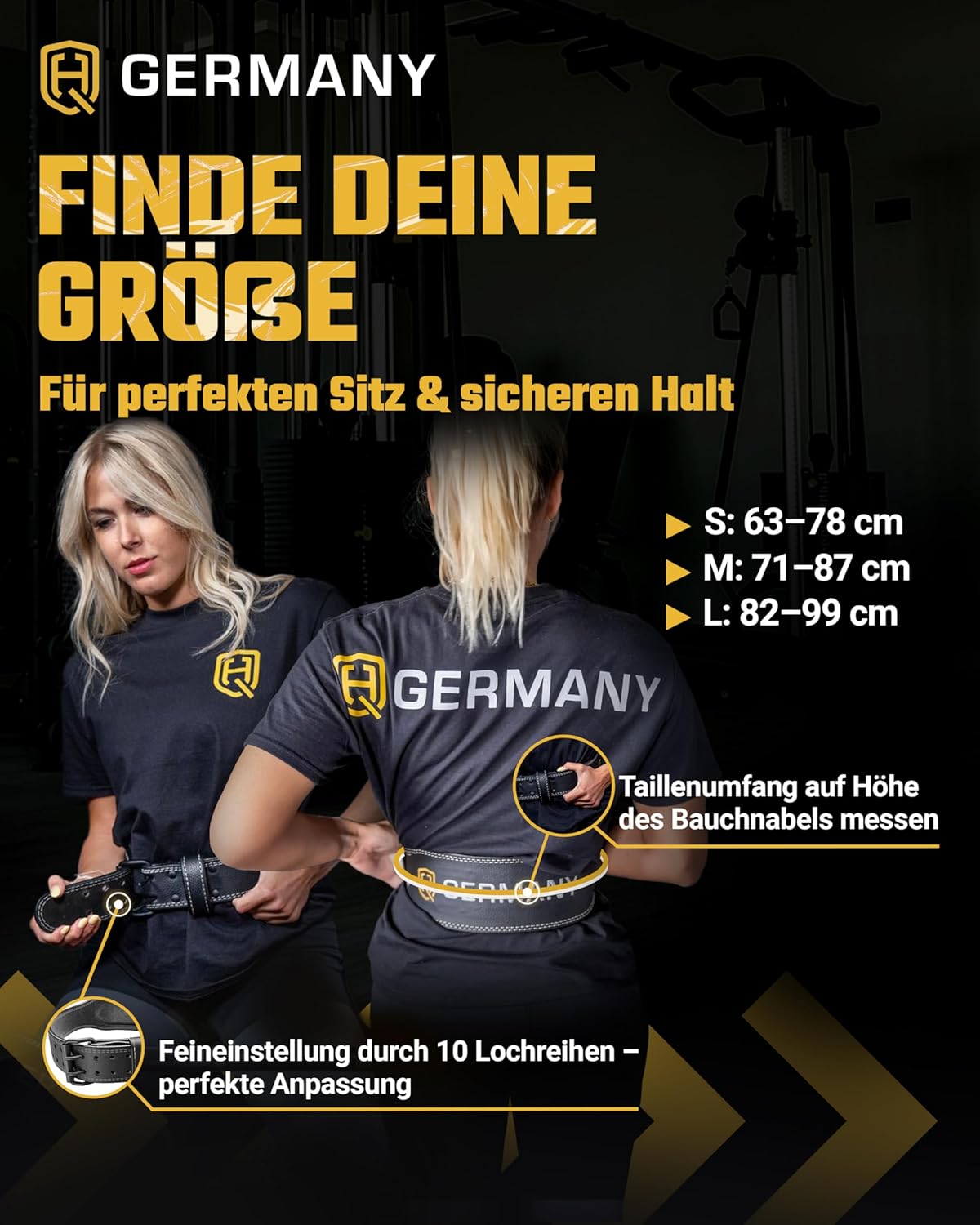 Gewichthebergürtel aus Rindsleder, Weightlifting - 7mm S