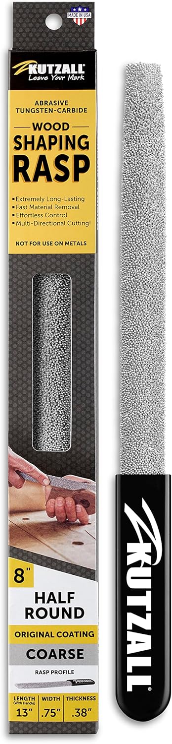 Halbrunde Handraspel für Holzbearbeitung, grob, Halbrund - Grob, 8" (203.2mm) Länge