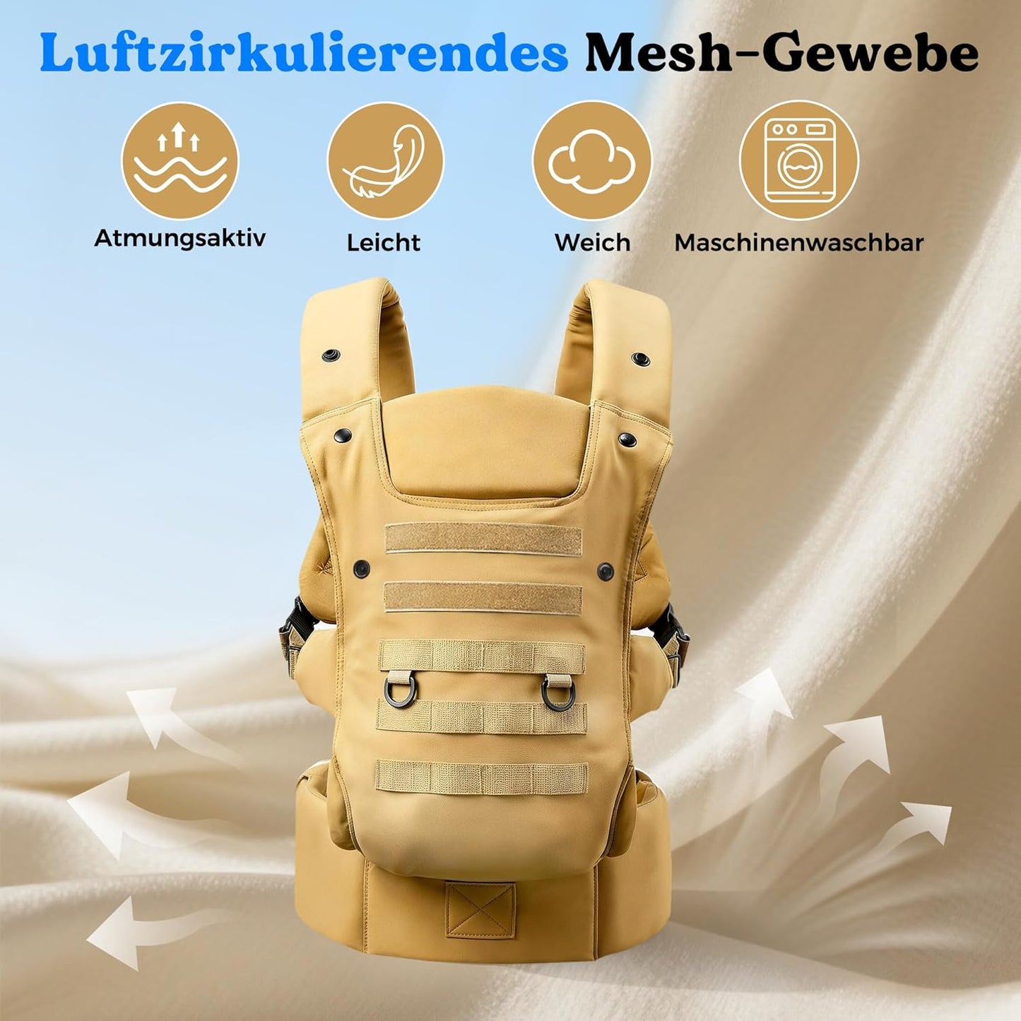 Ergonomische Babytrage, Khaki