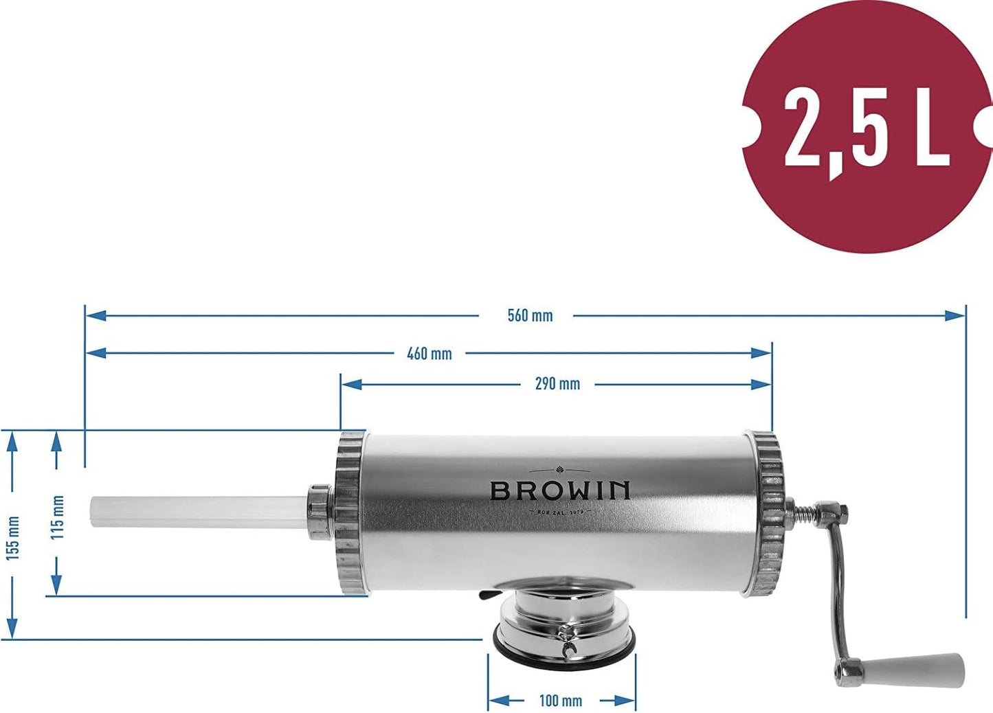 Manuelle Wurstfüllmaschine, Horizontaler 2,5 kg / Horizontaler Wurstfüller 2,5 Kg