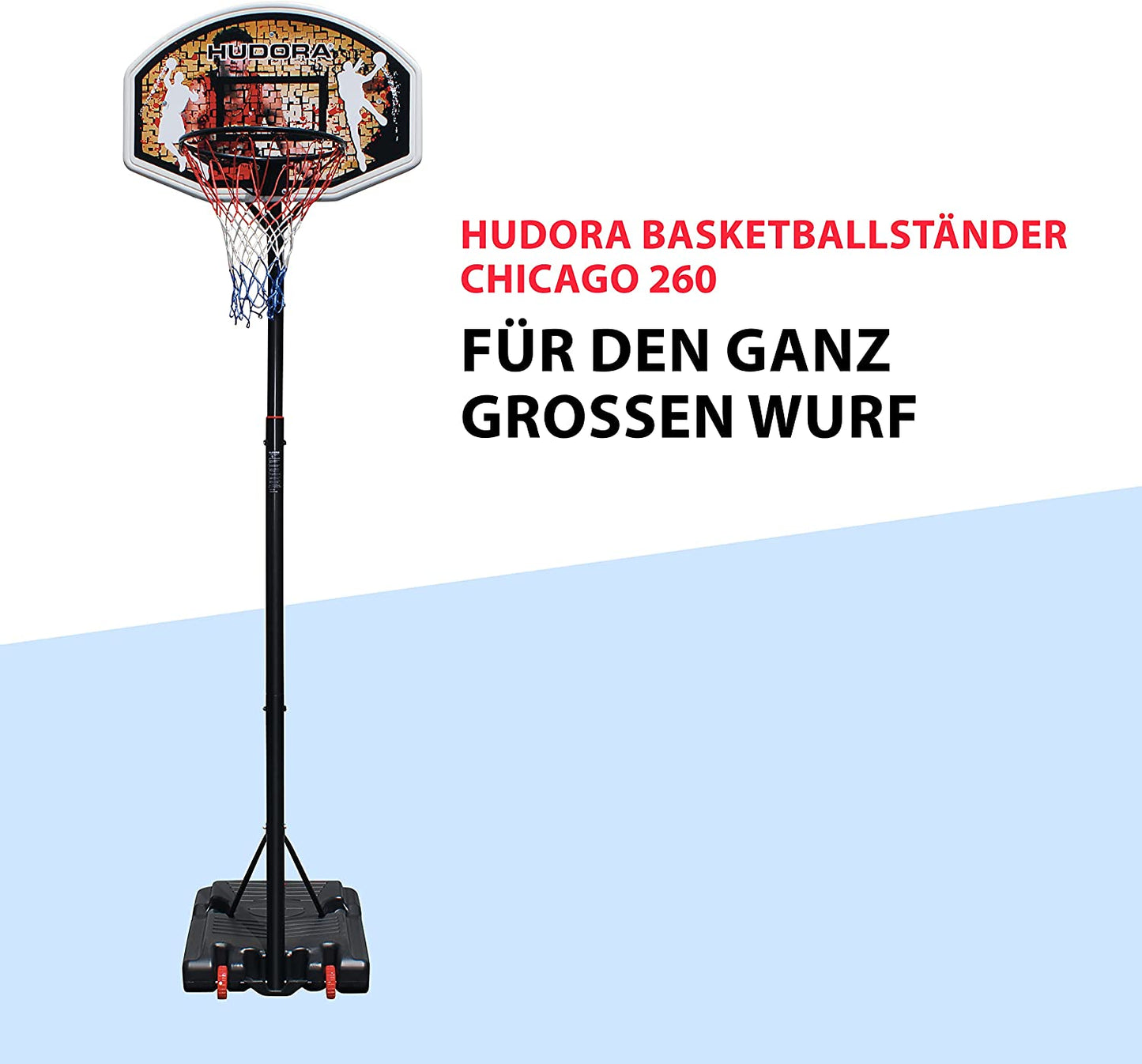 Basketballständer Chicago, Schwarz / Orange Einheitsgrösse