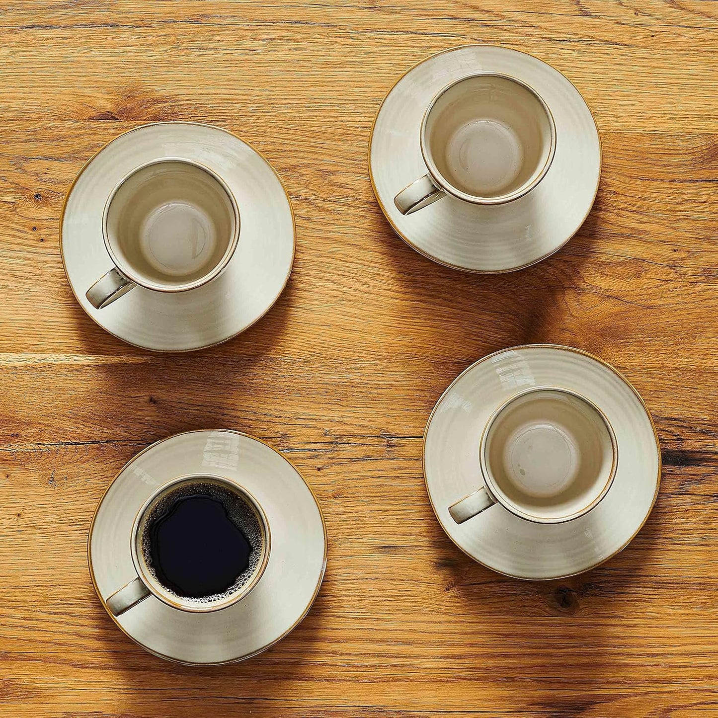 Nottingham Kaffeetassen-Set, Kaffeetassen-Set 8-teilig Beige