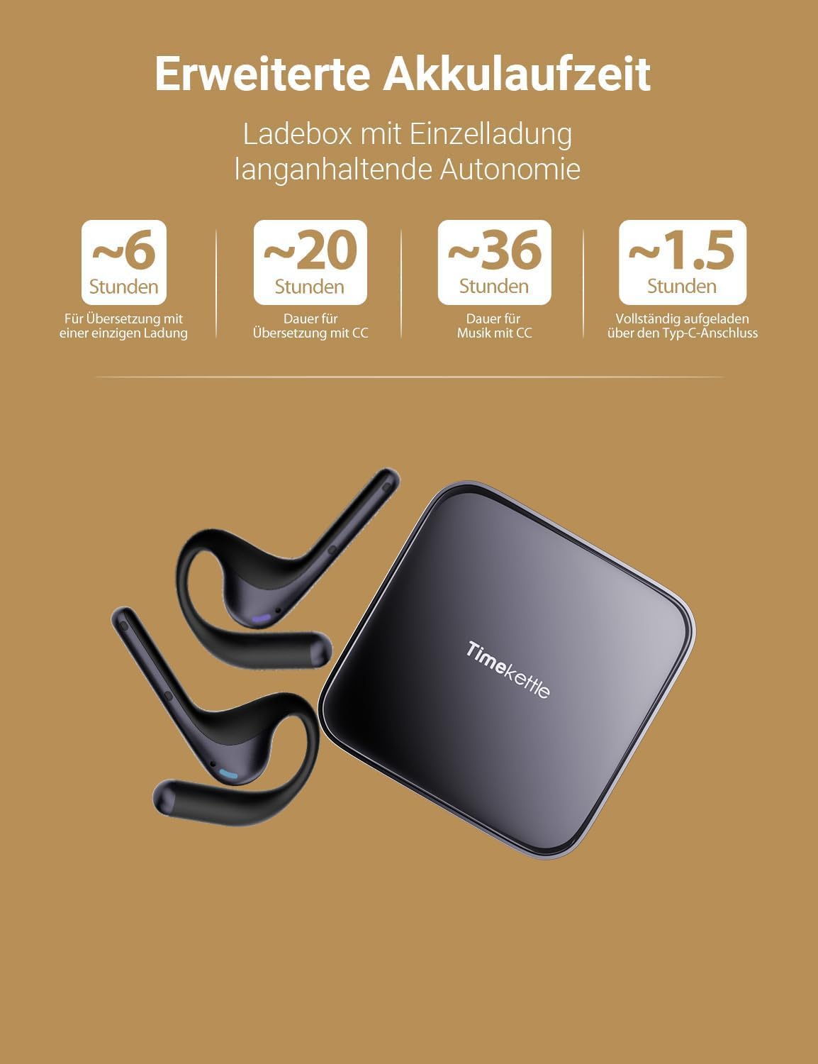 W4 Pro AI Übersetzer Kopfhörer, Lila