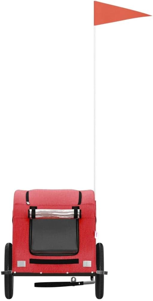 Fahrradanhänger Dominique für Hunde, 124 x 53 x 53 cm Rot