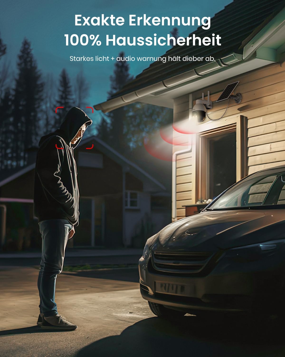 2-teiliges Überwachungskamera Set mit Solarpanel und PTZ, 2 Pack