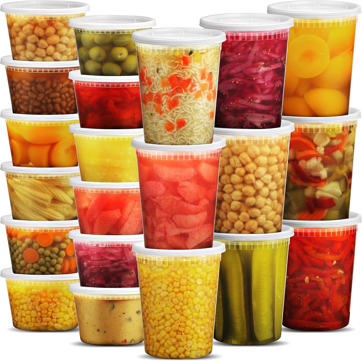 48-teiliges Vorratsdosen-Set, 16 Unzen, 32 Unzen,