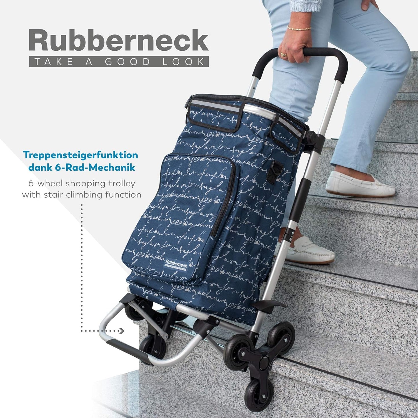 Klappbarer Einkaufstrolley, Blau