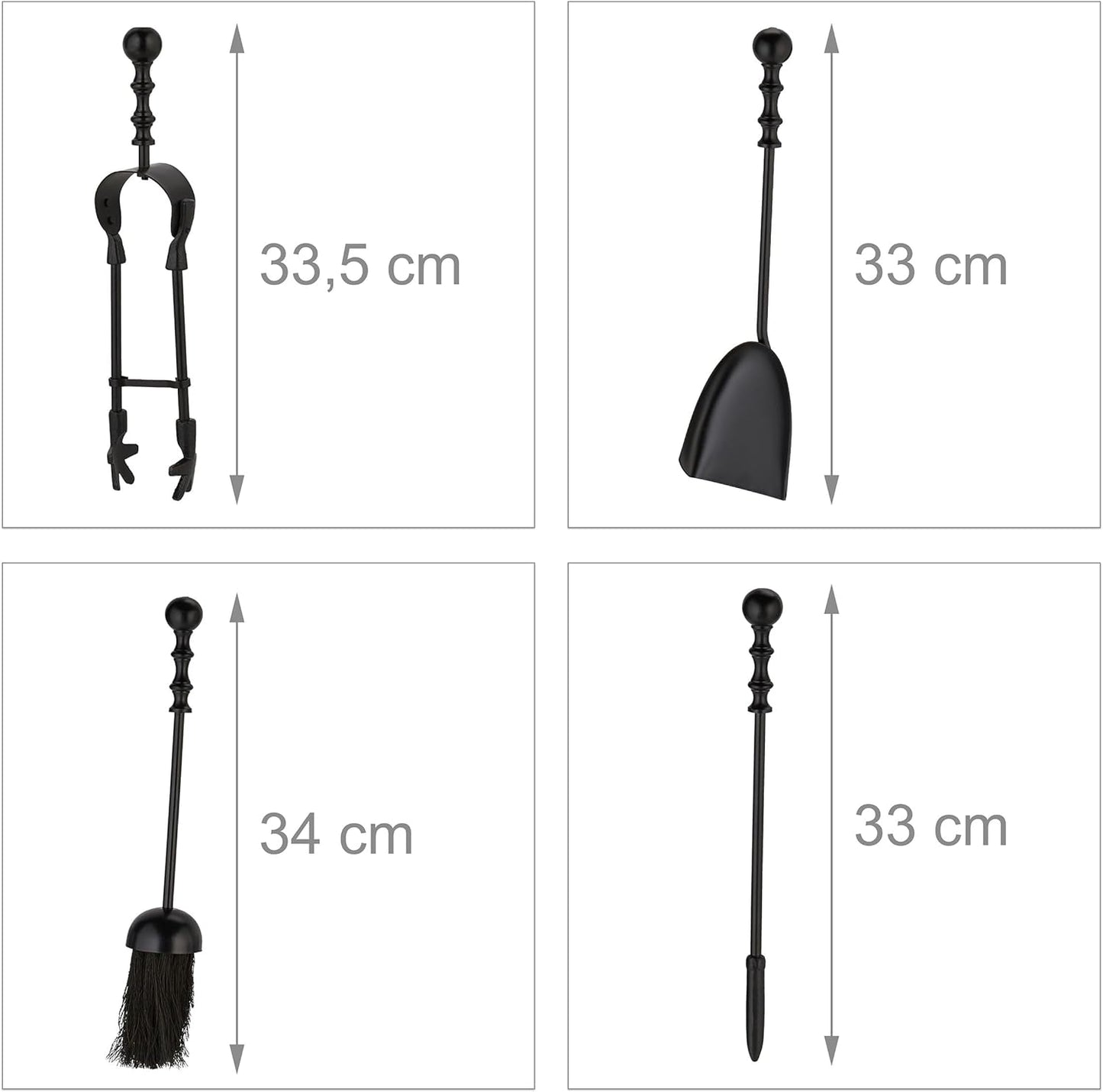 Kaminbesteck-Set mit Ständer