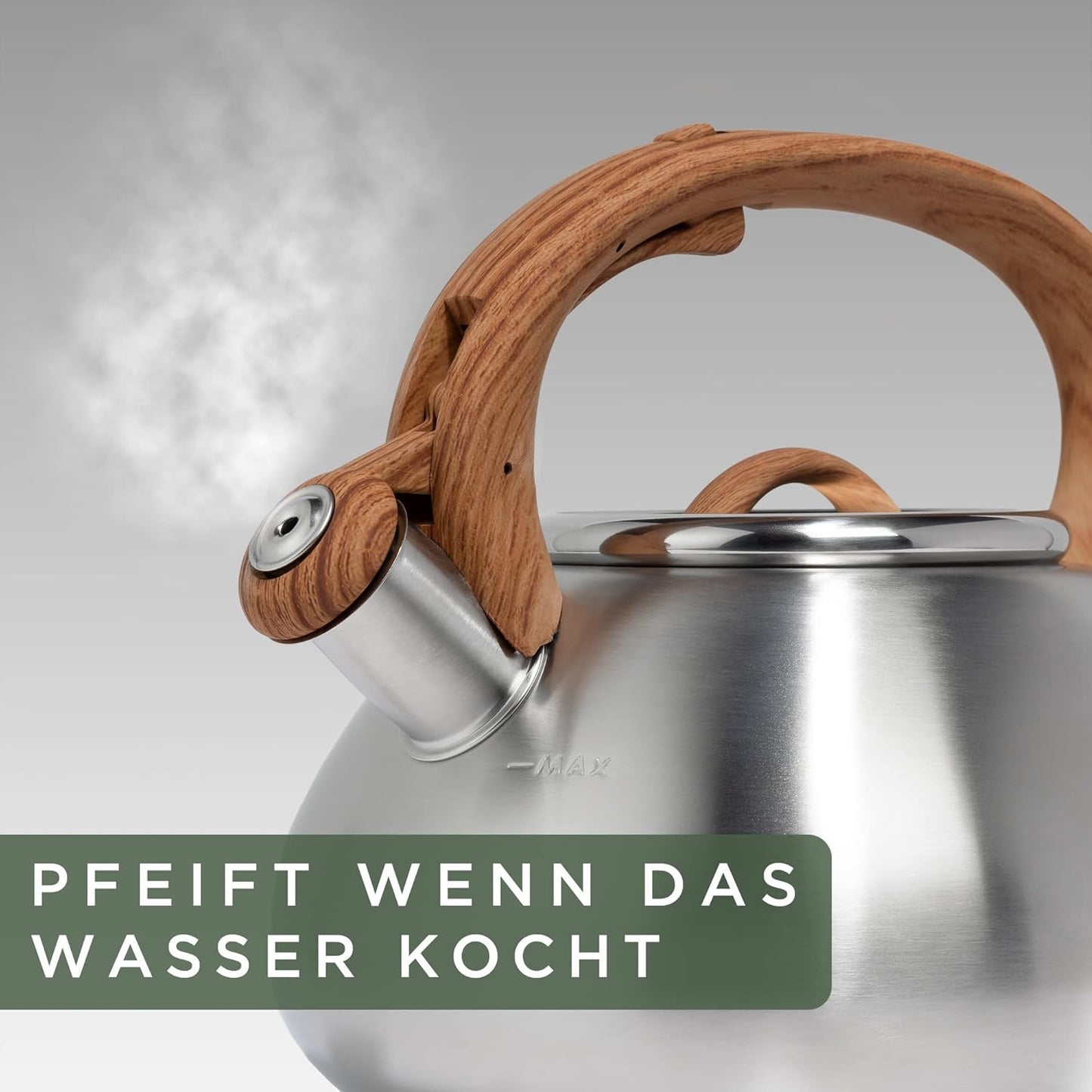 Wasserkessel, 2.3 Liter, Edelstahl & Kunststoff