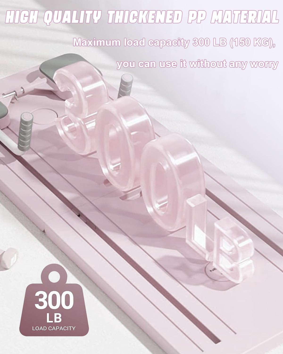Faltbares Pilates- und Bauchtrainer-Set, Rosa