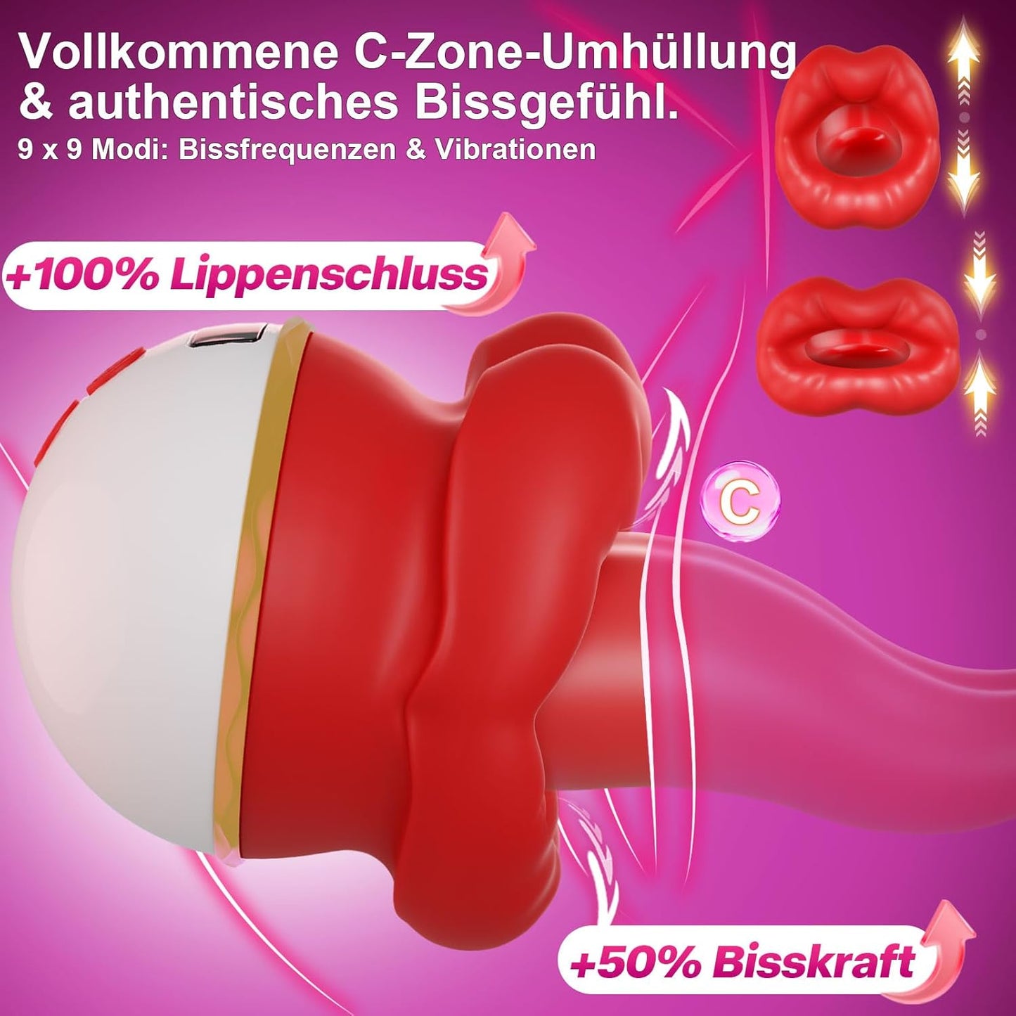 Zungenvibrator mit Klitorisstimulator