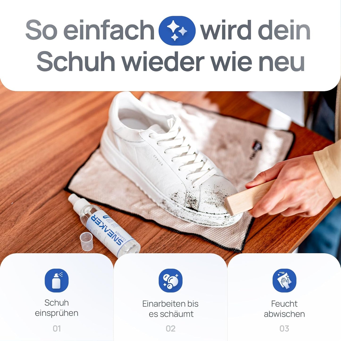 Sneaker-Reiniger-Set inkl. Bürste