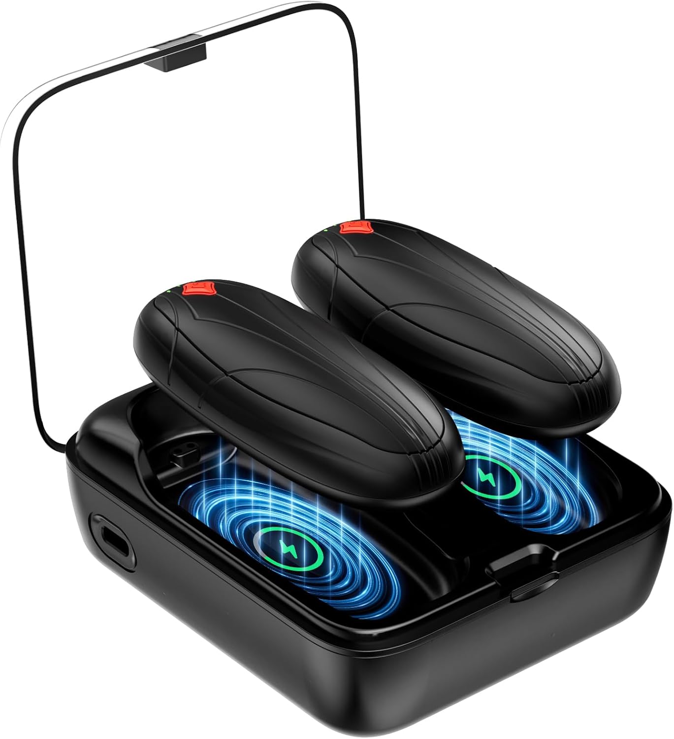 Elektrische Taschenwärmer (2 Stück), Sterne Schwarz