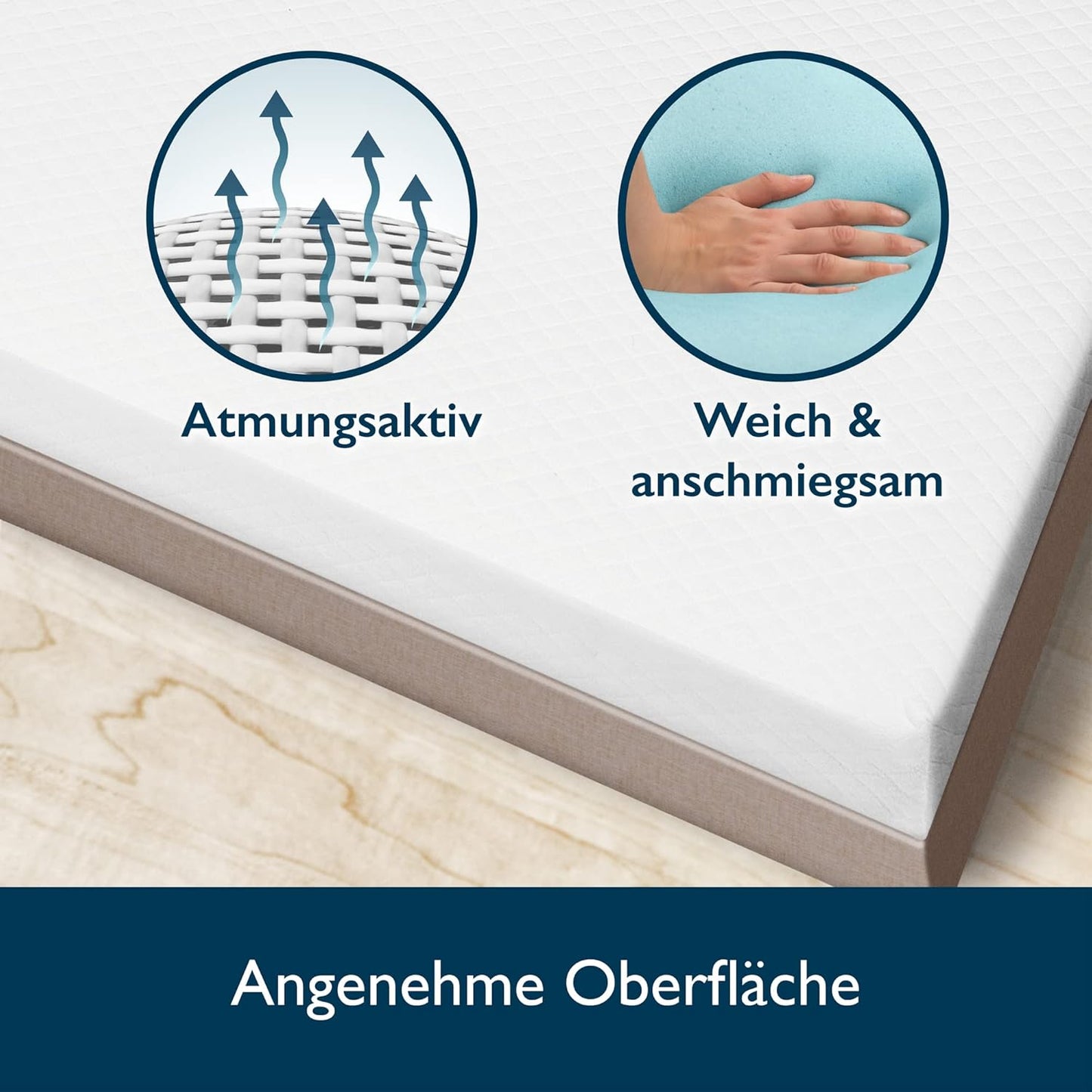 Gel Matratzentopper 180x200 cm, 180x200 cm