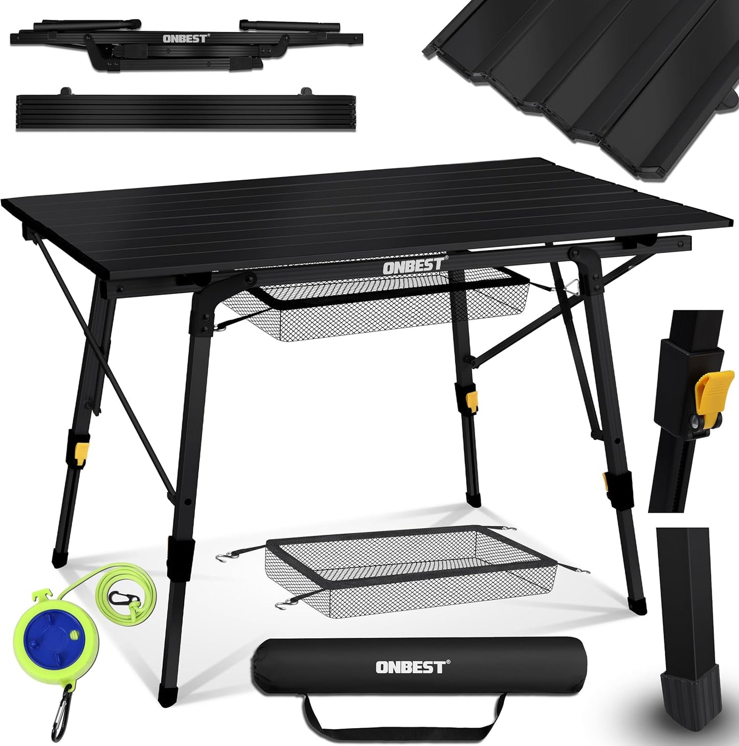 Camping-Klapptisch, Schwarz