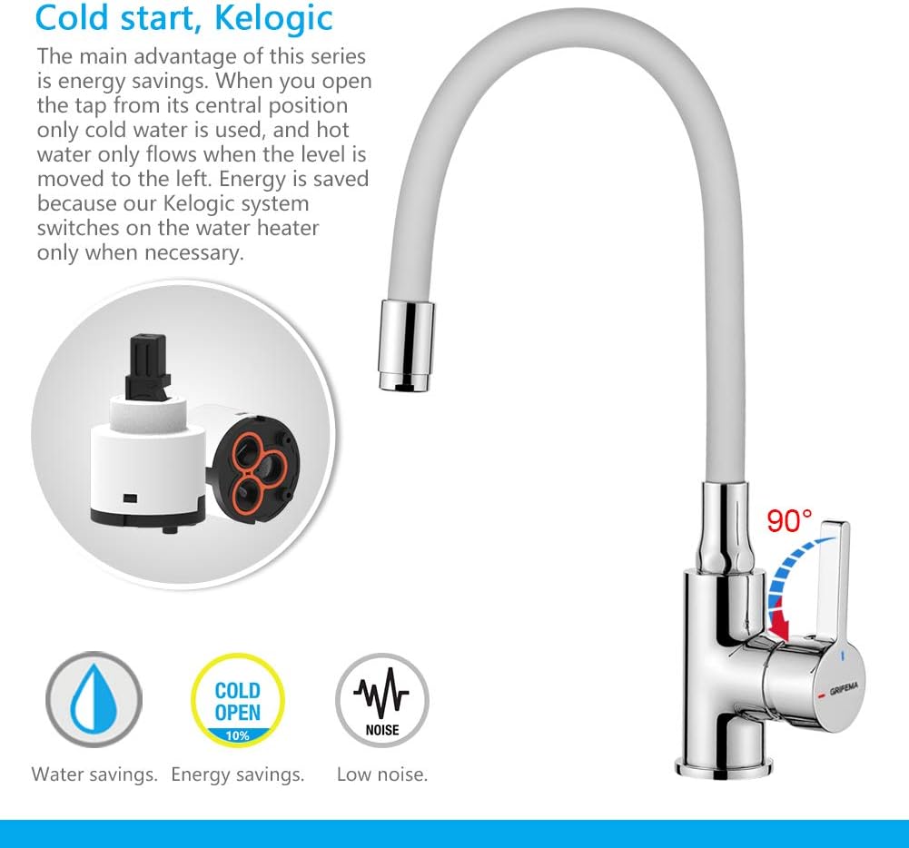 ‎G4002-3 Flexible Küchenarmatur, Weiss