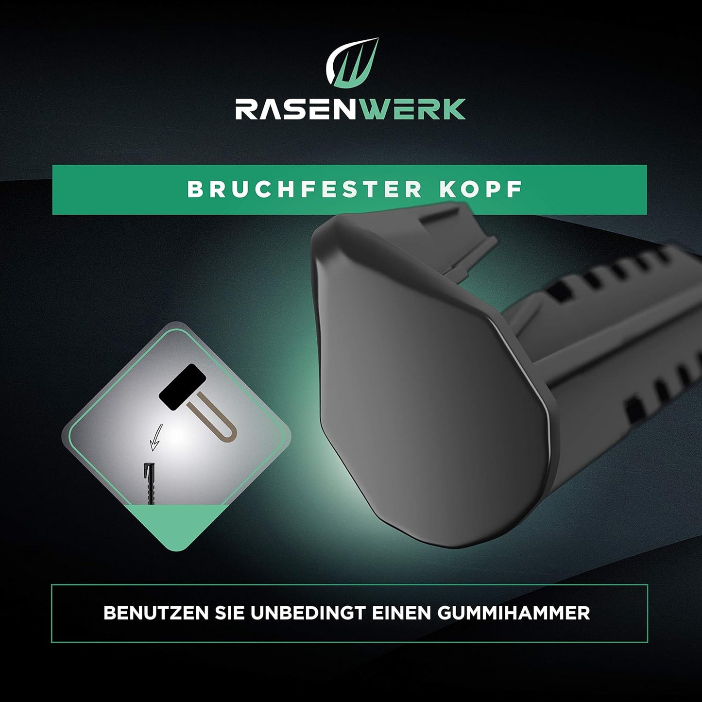 Erdnägel für Begrenzungskabel, 100 Stück, 100 Stück