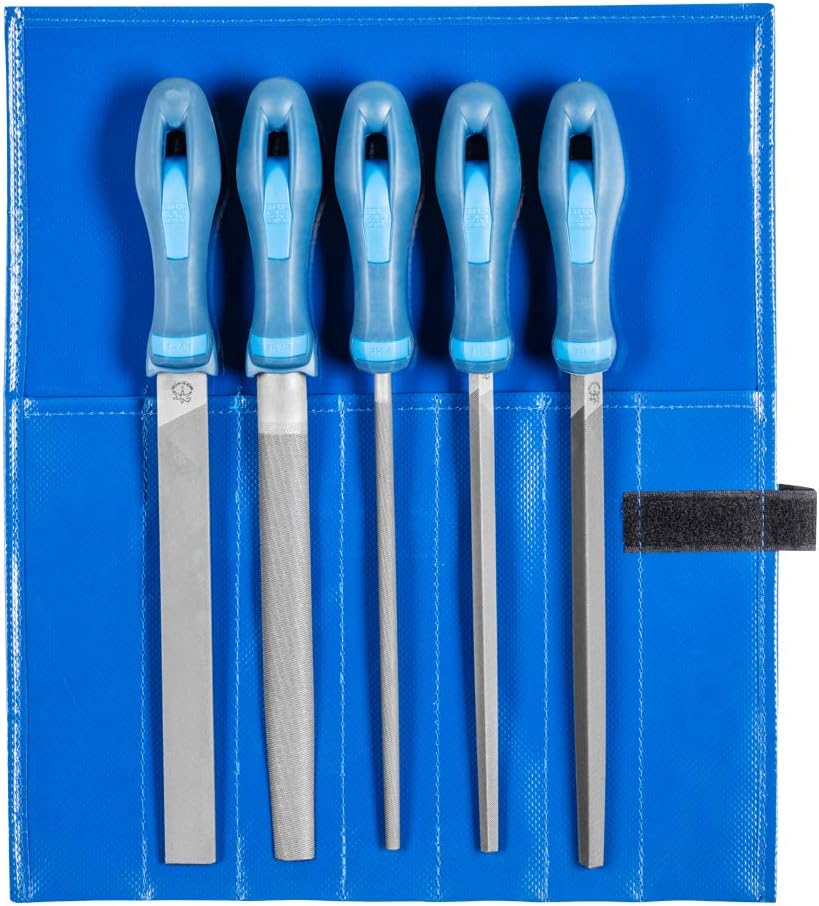 Werkstattfeilen in Rolltasche 533 WR 200, Werkstattfeilen-Set in PVC-Rolltasche Kreuzhieb H3 Länge 200mm