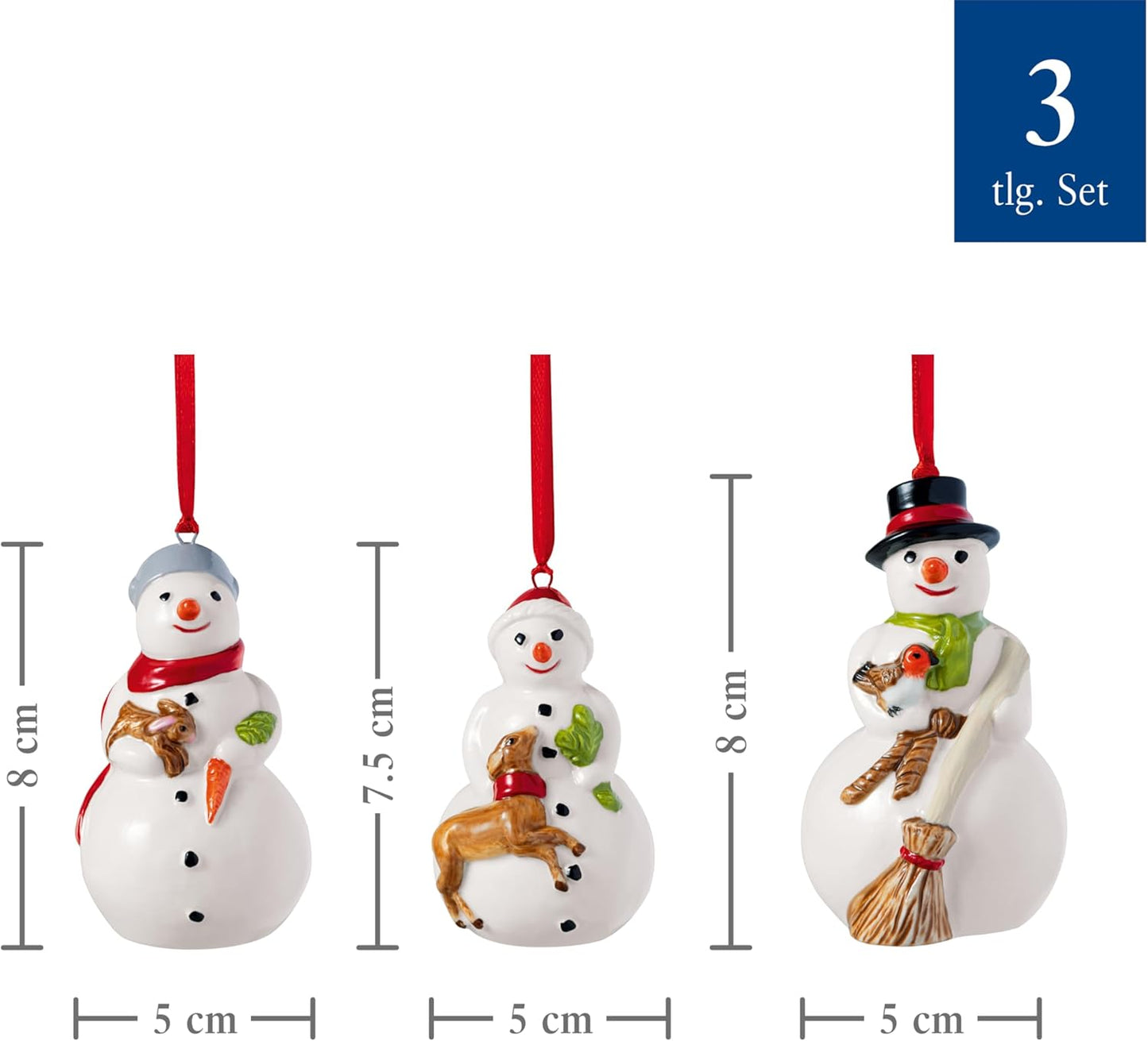 Nostalgic Ornaments 3er-Set Schneemänner