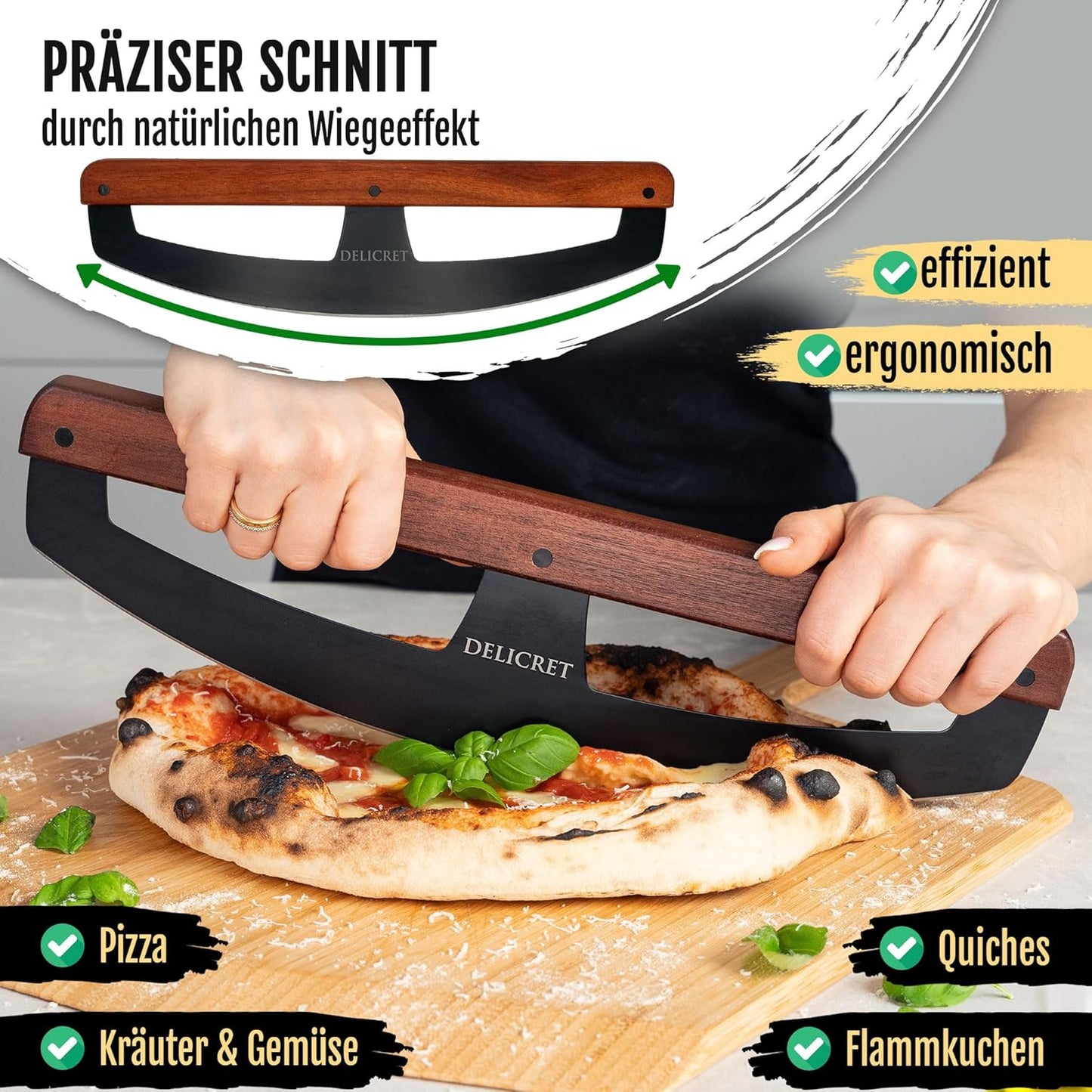 Pizza Wiegemesser Black Line-Serie
