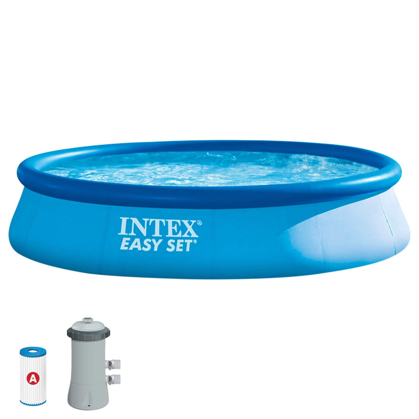 Aufstellpool Easy Set mit Filterpumpe, 396cm x 84cm Aufstellpool (mit Filter)