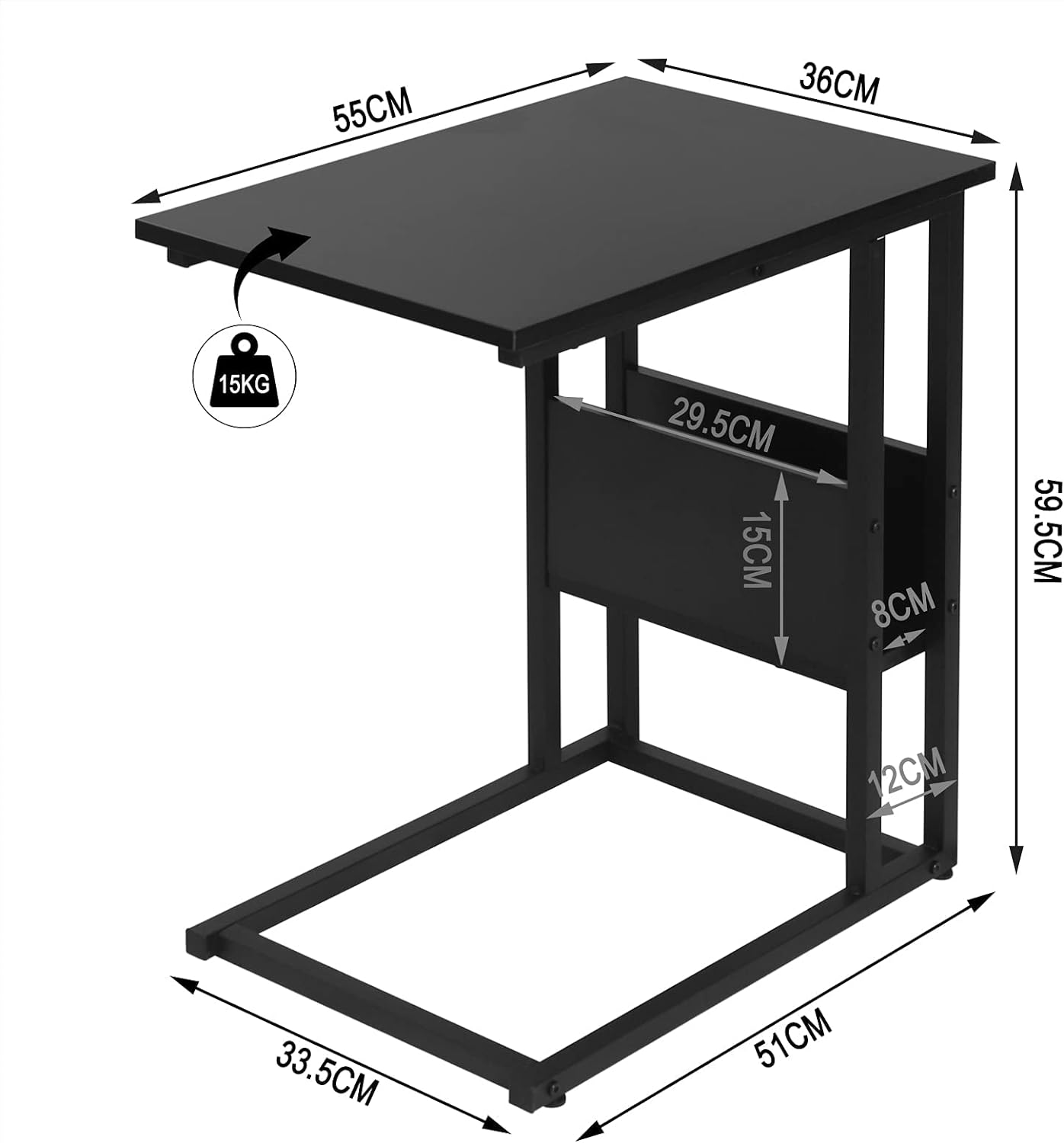 Sofatisch, Schwarz