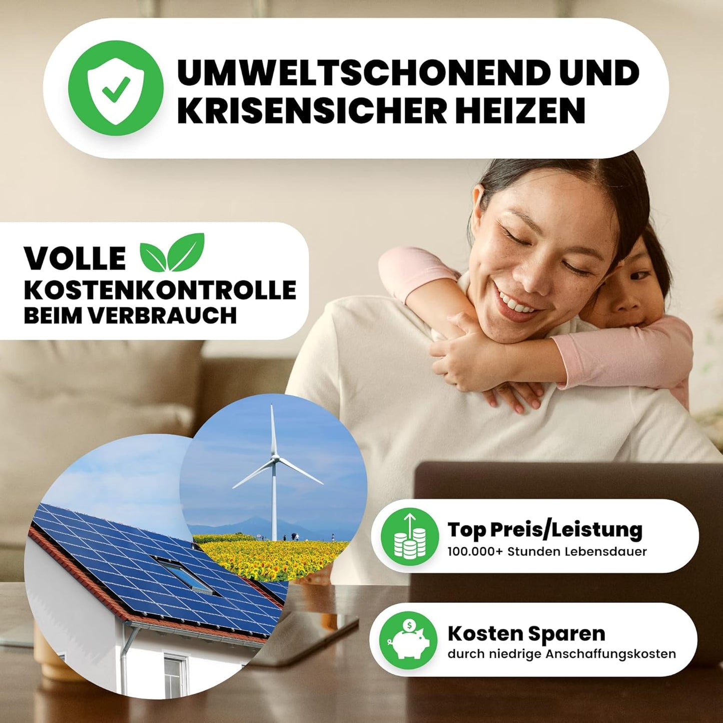 Infrarotheizung 1000 Watt, BRIH1000