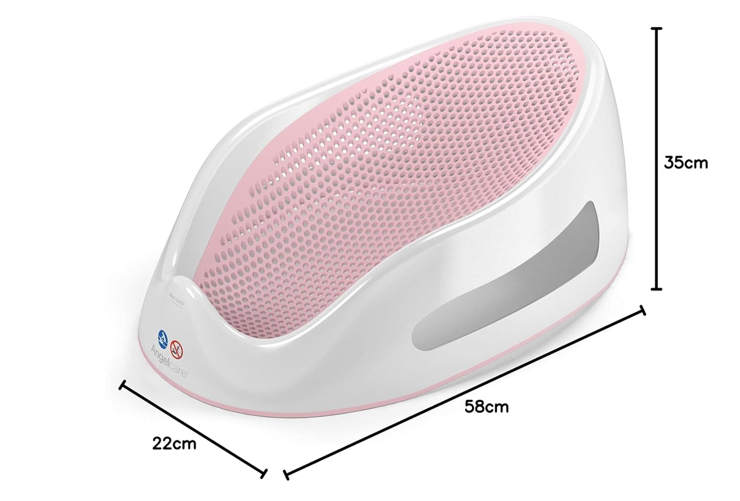 Ergonomischer Babybadewannensitz, Pink/Weiss 1 Unit (Pack of 1)