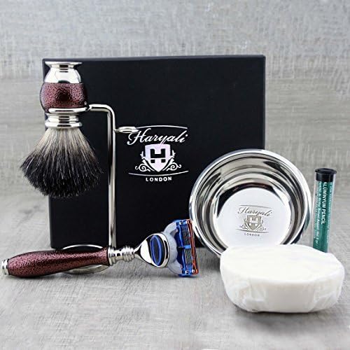 5-teiliges Rasierset - Maroon Antique