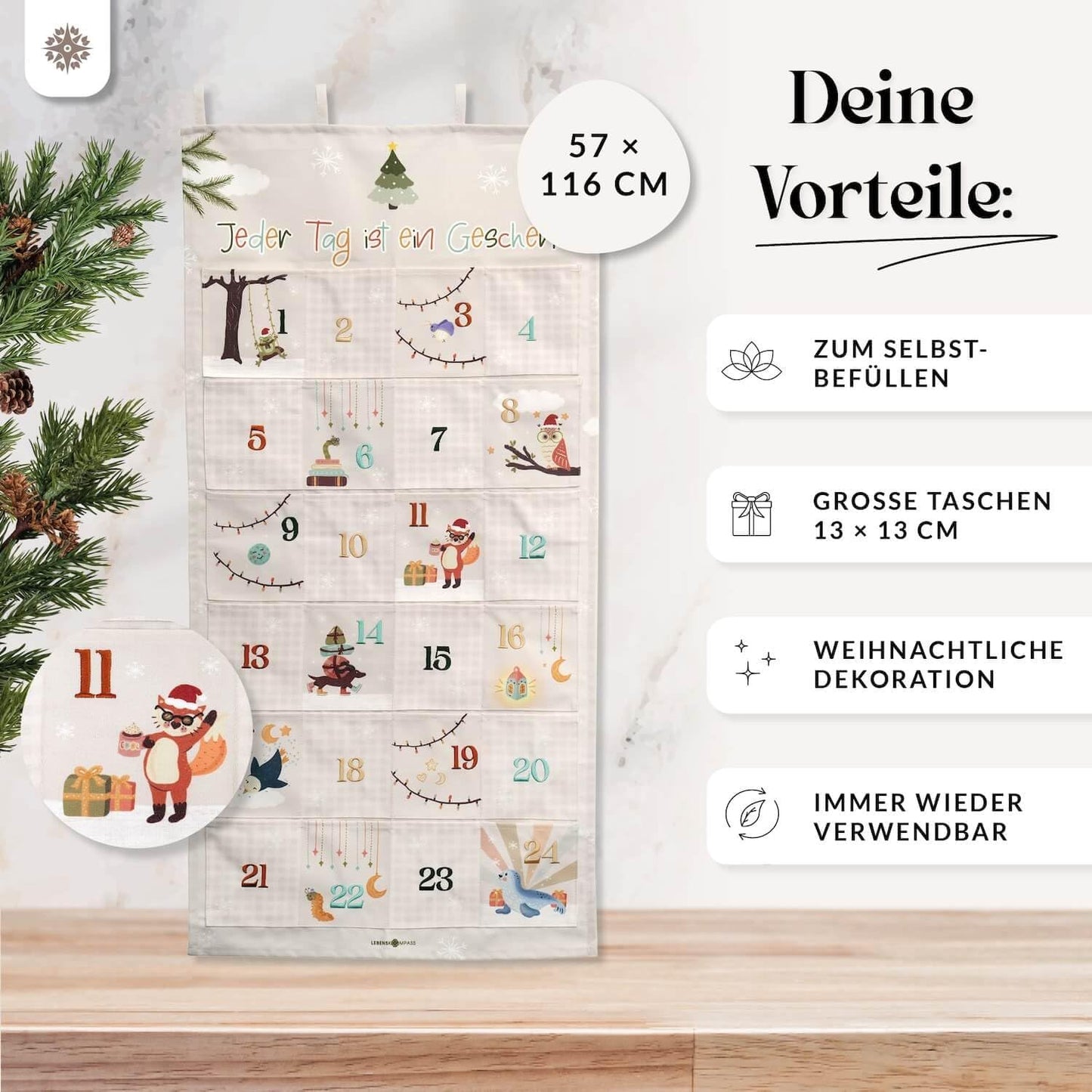 Adventskalender zum Befüllen